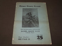 1939 SEPTEMBER 1 COOPER COUNTY RECORD NEWSPAPER - DANIEL BOONE DAYS - NP 2886