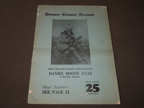 1939 SEPTEMBER 1 COOPER COUNTY RECORD NEWSPAPER - DANIEL BOONE DAYS - NP 2886