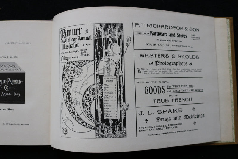 1896 MAY THE PRINCETONIA PRINCETON HIGH SCHOOL YEARBOOK- PRINCETON, IL - YB 3487