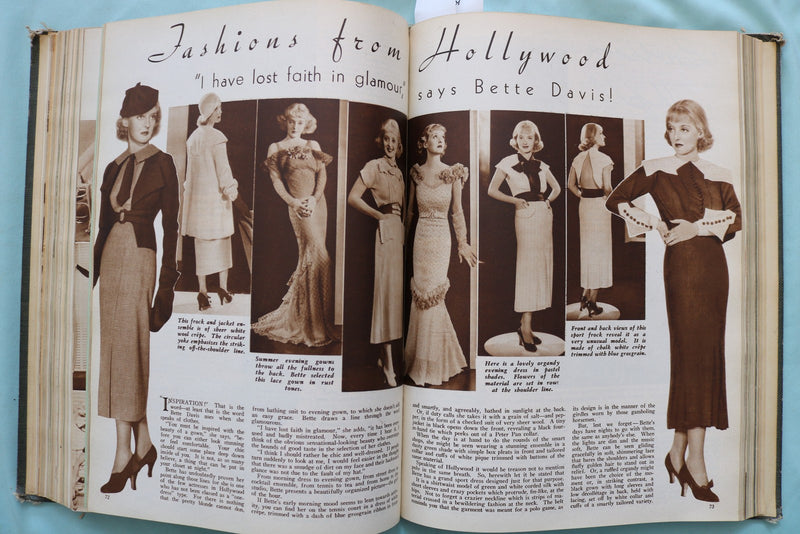 1934 MAR-AUG SCREEN ROMANCES MAGAZINE BOUND VOLUME -DIETRICH-HARLOW - KD 9684