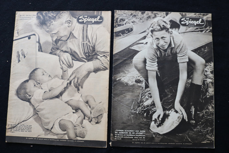 1954 DE SPIEGEL CHRISTELUK NATIONAAL MAGAZINE - LOT OF 21 - DUTCH - O 3705