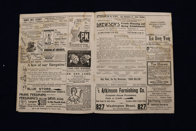 1894-1898 GRAND OPERA HOUSE PROGRAMMES - BOSTON - LOT OF 3 - K 1650