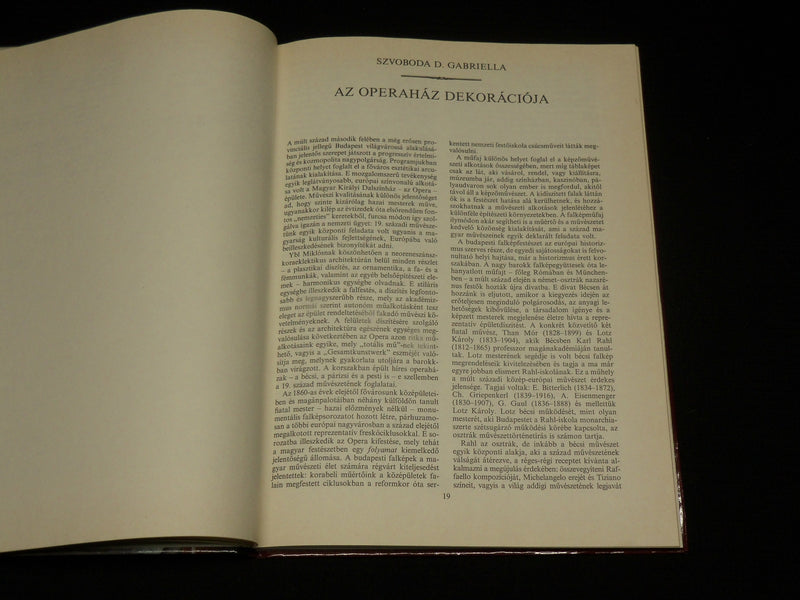 1987 AZ OPERAHAZ HARDCOVER BOOK - HUNGARIAN - NICE ILLUSTRATIONS - R 723J