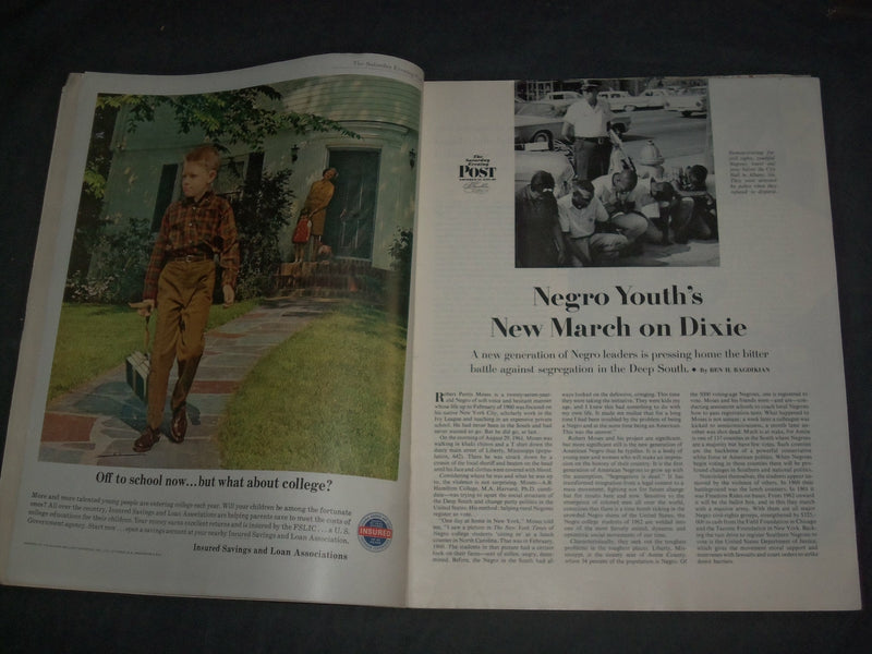 1962 SEPTEMBER 2 THE SATURDAY EVENING POST MAGAZINE- ILLUSTRATED COVER- SP 2482H