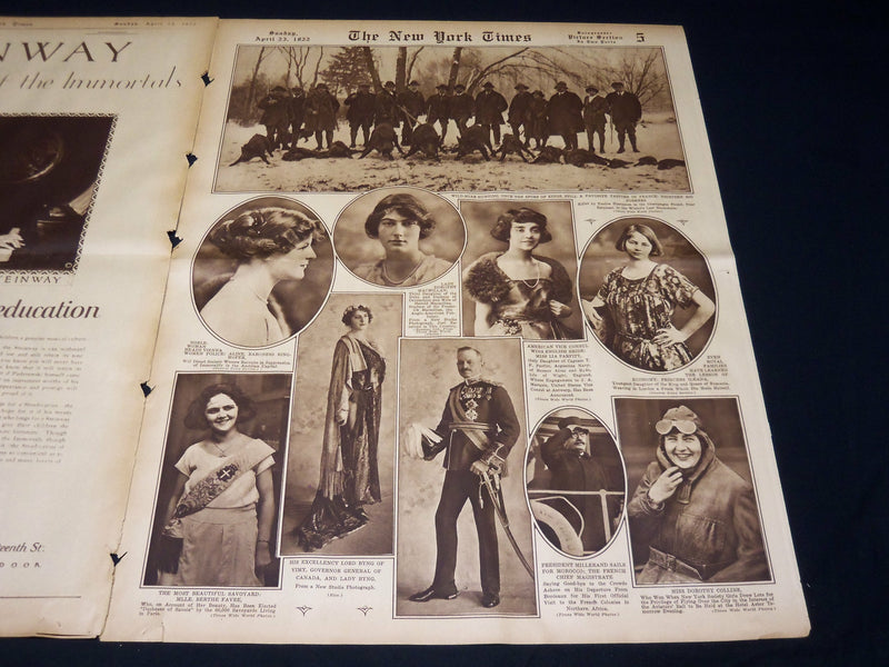 1922 APRIL 23 NEW YORK TIMES PICTURE SECTION - CHESTERFIELD FULL AD - NT 8854
