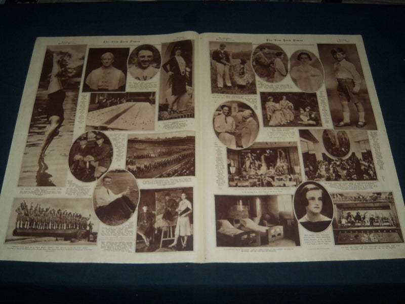 1927 JULY 3 NEW YORK TIMES PICTURE SECTION - AVIATORS - GREAT PHOTOS - NT 7392