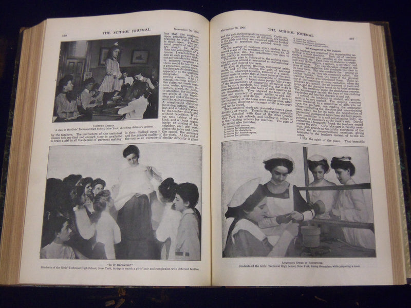 1904 THE SCHOOL JOURNAL MAGAZINE BOUND VOLUME NO. 68 & 69 LOT OF 2 - KD 3215