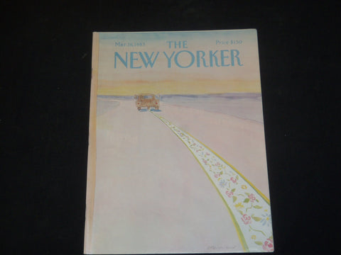 1983 MARCH 28 THE NEW YORKER MAGAZINE - ILLUSTRATED COVER - NY 1264