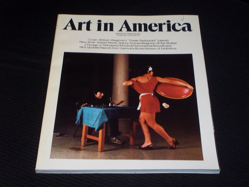 1983 MARCH ART IN AMERICA MAGAZINE - WEGMAN'S GREEK RESTAURANT COVER - E 799
