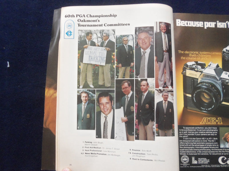 1978 JULY 31-AUG 6 60TH PGA CHAMPIONSHIP PROGRAM - OAKMONT, PA - SP 5540B