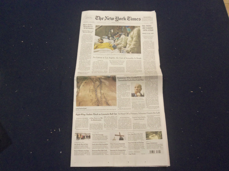 2021 FEBRUARY 8 NEW YORK TIMES - TRIAL STRATEGY AIMS TO REKINDLE CAPITOL OUTRAGE
