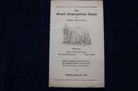 1928 MAY 20 CONGREGATIONAL CHURCH OF HOLYOKE, MA PROGRAMS - LOT OF 2 - K 1509
