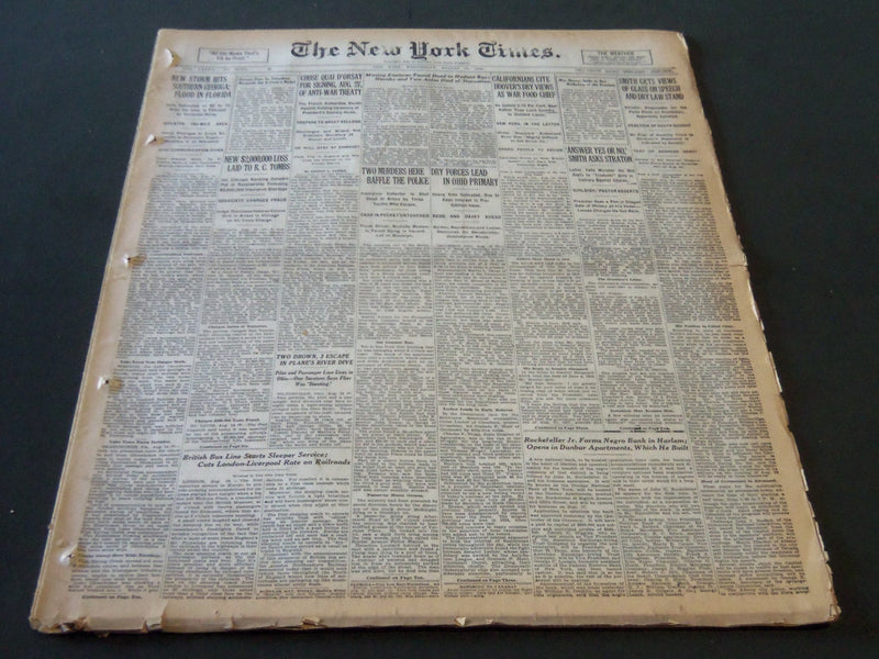 1928 AUGUST 15 NEW YORK TIMES - MISSING EXPLORE HORN BY FOUND DEAD - NT 6504