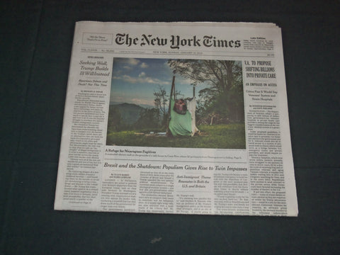 2019 JANUARY 13 NEW YORK TIMES - SEEKING WALL, TRUMP BUILDS ILL WILL INSTEAD