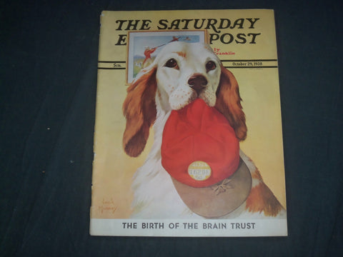 1938 OCTOBER 29 THE SATURDAY EVENING POST MAGAZINE - ILLUSTRATED COVER -SP 2474C