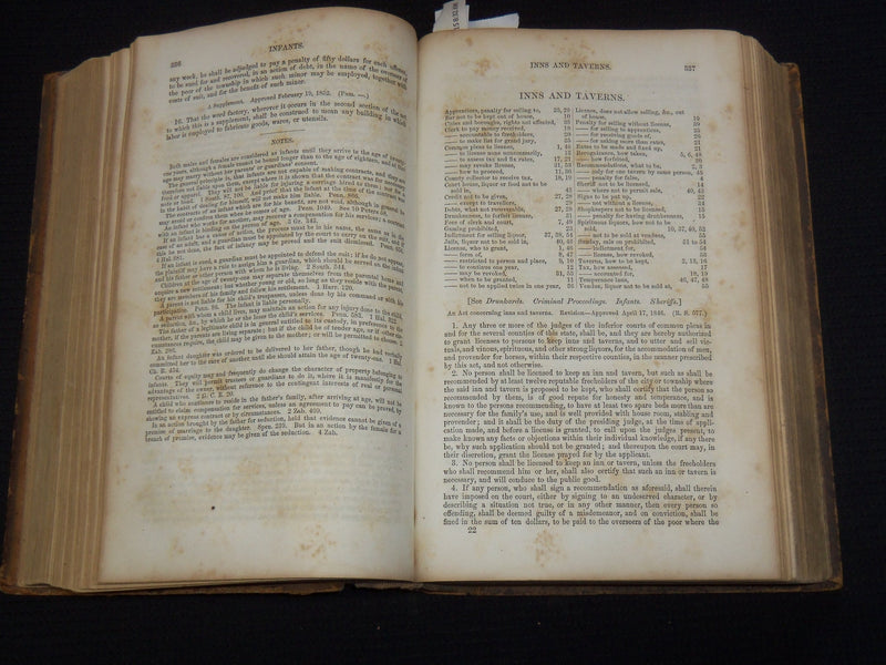 1855 A DIGEST TOF THE LAWS OF NEW JERSEY BOOK - ELMER & NIXON - KD 5981L