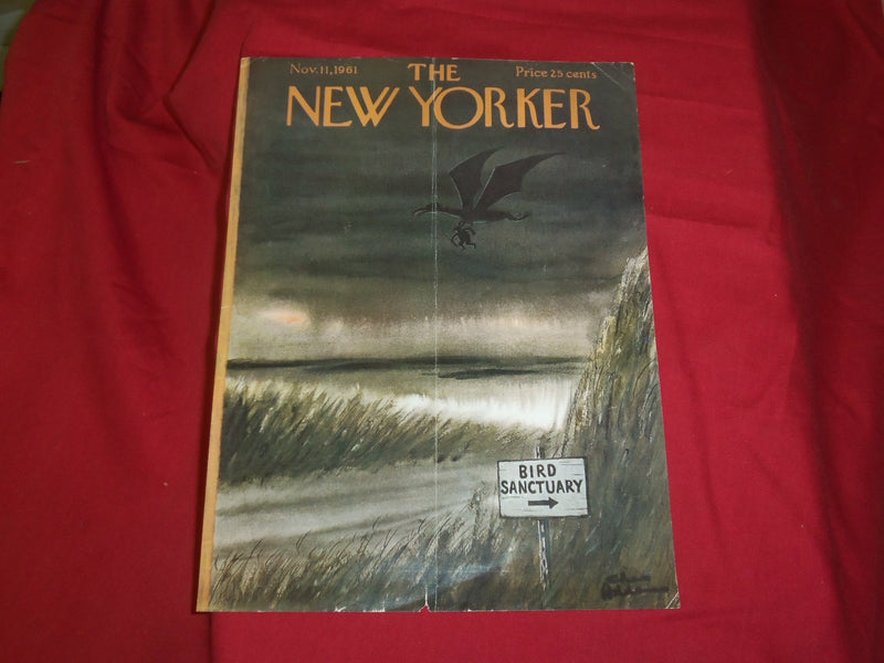 1961 NOVEMBER 11 NEW YORKER MAGAZINE FRONT COVER ONLY - GREAT ART FOR FRAMING