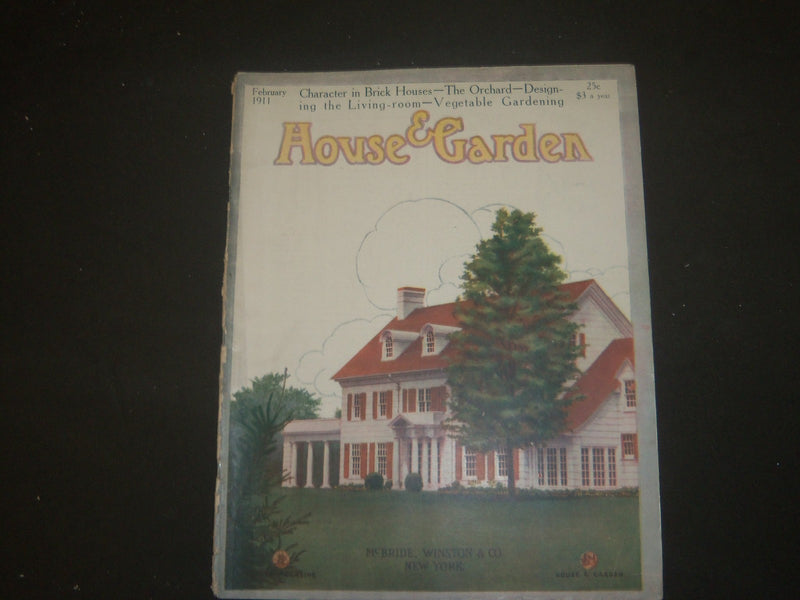 1911 FEBRUARY THE HOUSE & GARDEN MAGAZINE - GREAT PHOTOS & ADS - ST 631