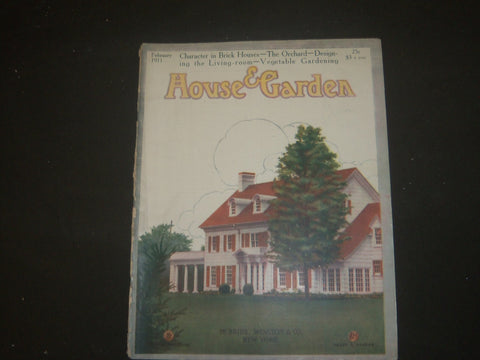 1911 FEBRUARY THE HOUSE & GARDEN MAGAZINE - GREAT PHOTOS & ADS - ST 631