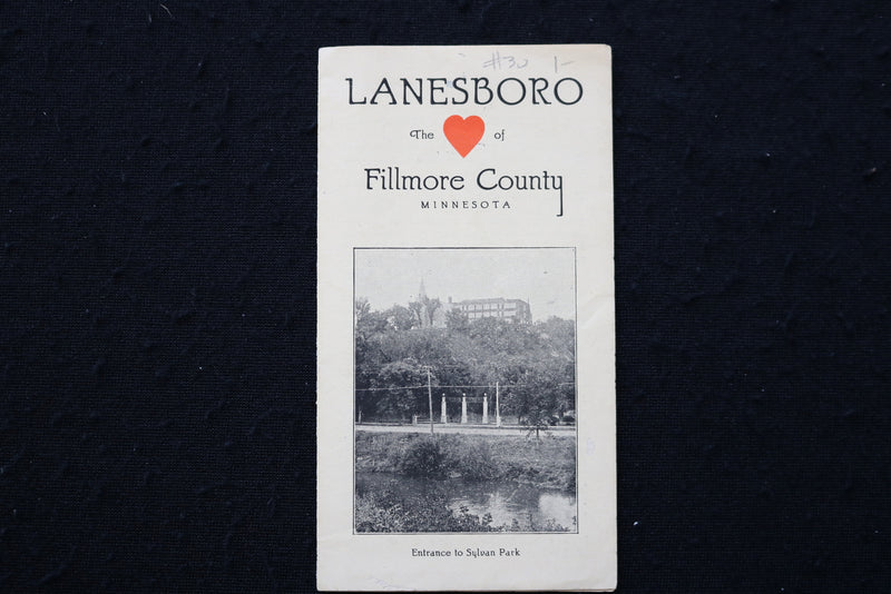 1920'S LANESBORO - FILLMORE COUNTY, MINNESOTA FOLD-OUT - K 1933