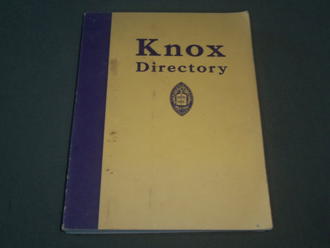 1963 KNOX COLLEGE DIRECTORY 1837-1963 - SOFTCOVER - GALESBURG ILLINOIS - KD 4634