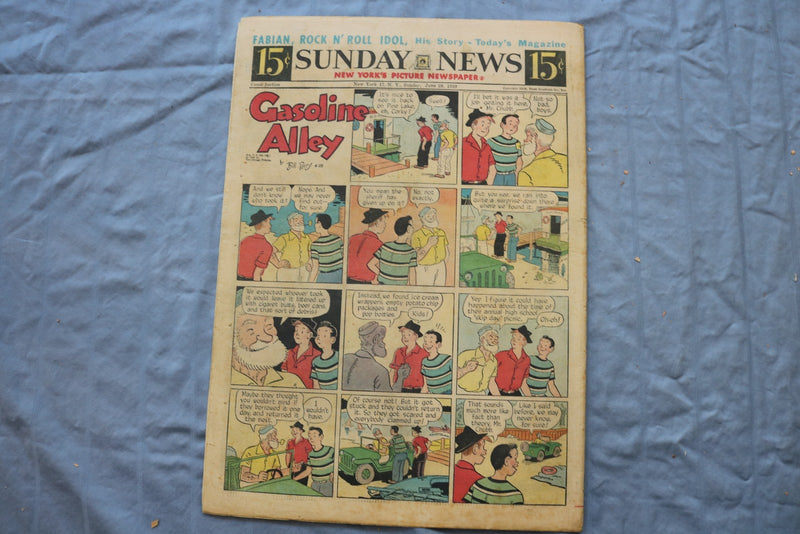 1959 JUNE 28 N.Y. SUNDAY NEWS NEWSPAPER COLOR COMICS - NP 9228