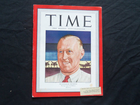 1944 SEPTEMBER 11 TIME MAGAZINE - LEORY RANDLE GRUMMAN - T 933