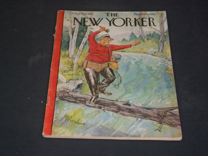 1952 APRIL 19 THE NEW YORKER MAGAZINE - ILLUSTRATED COVER - NY 909