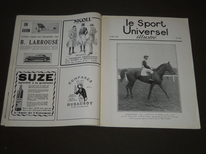 1931 MAY 9 LE SPORT UNIVERSAL ILLUSTRE FRENCH MAGAZINE - STEEPLE - ST 5151