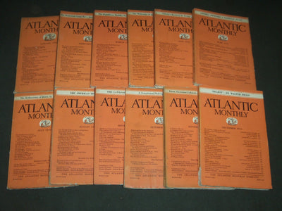 1931 THE ATLANTIC MONTHLY MAGAZINE LOT 12 ISSUES - STORIES & ARTICLES - WR 450G