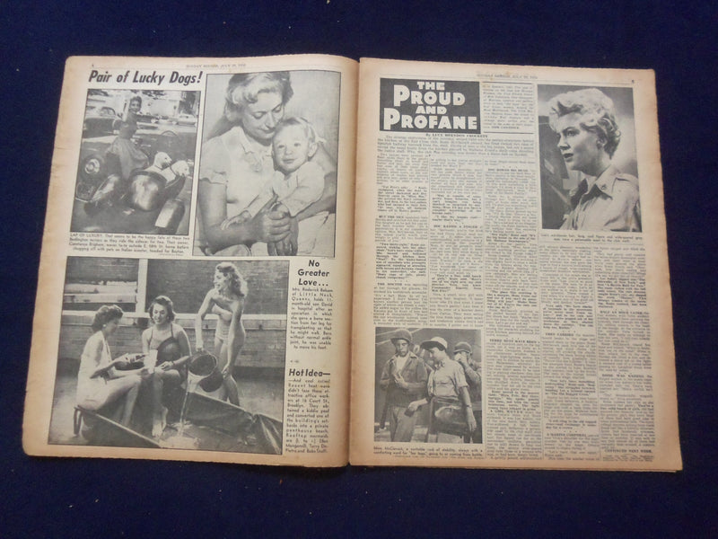 1956 JULY 29 SUNDAY MIRROR NEWSPAPER - PORT COPS QUIT IN V-GIRL PROBE - NP 6740