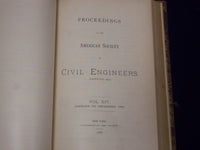 1884-1895 PROCEEDINGS OF AMERICAN SOCIETY CIVIL ENGR VOLUME LOT OF 4 - KD 909J