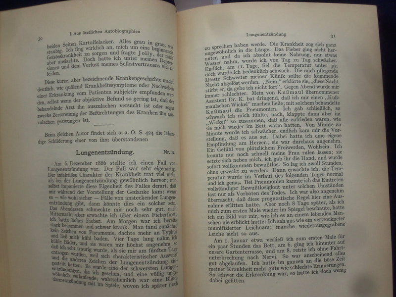 1929 ARZTE ALS PATIENTEN HARDCOVER BOOK VON PROF. A. GROTJAHN - GERMAN- KD 8996