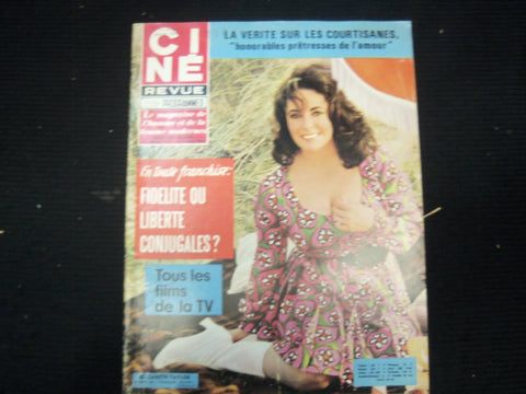 1969 JANUARY 30 CINE REVUE FRENCH MAGAZINE - ELIZABETH TAYLOR COVER - E 24792