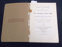 1919 THE SOVEREIGN GRAND LODGE I. O. O. F. PROCEEDINGS - BALTIMORE MD - J 8657
