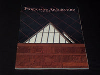 1986 NOVEMBER PROGRESSIVE ARCHITECTURE MAGAZINE - MOCA COVER - E 4091