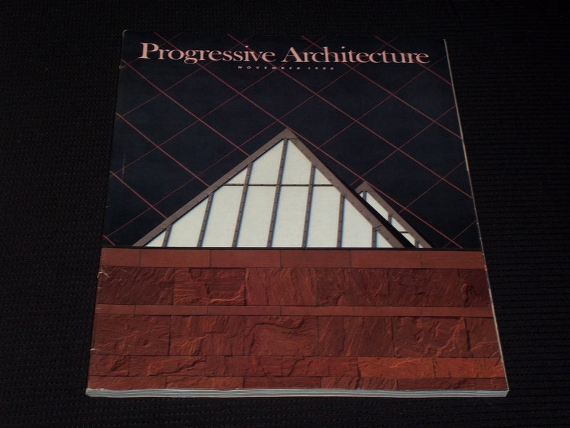 1986 NOVEMBER PROGRESSIVE ARCHITECTURE MAGAZINE - MOCA COVER - E 4091
