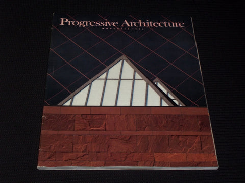 1986 NOVEMBER PROGRESSIVE ARCHITECTURE MAGAZINE - MOCA COVER - E 4091