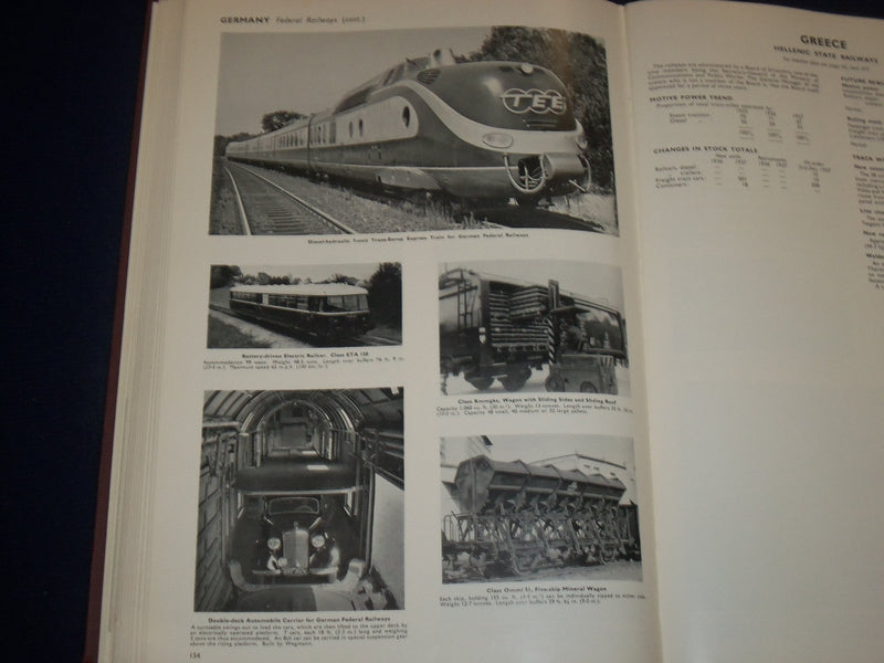 1958-1959 WORLD RAILWAYS BOUND VOLUME PUBLISHED IN ENGLAND - PHOTOS - KD 2624