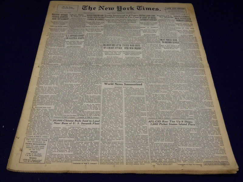 1946 JULY 11 NEW YORK TIMES - LUSTIG SENTENCED TO 4 YEARS - NT 3185