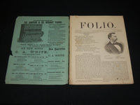 1882-1883 FOLIO MAGAZINE LOT OF 5 - MUSIC - DRAMA - ART & LITERATURE - NP 2965H