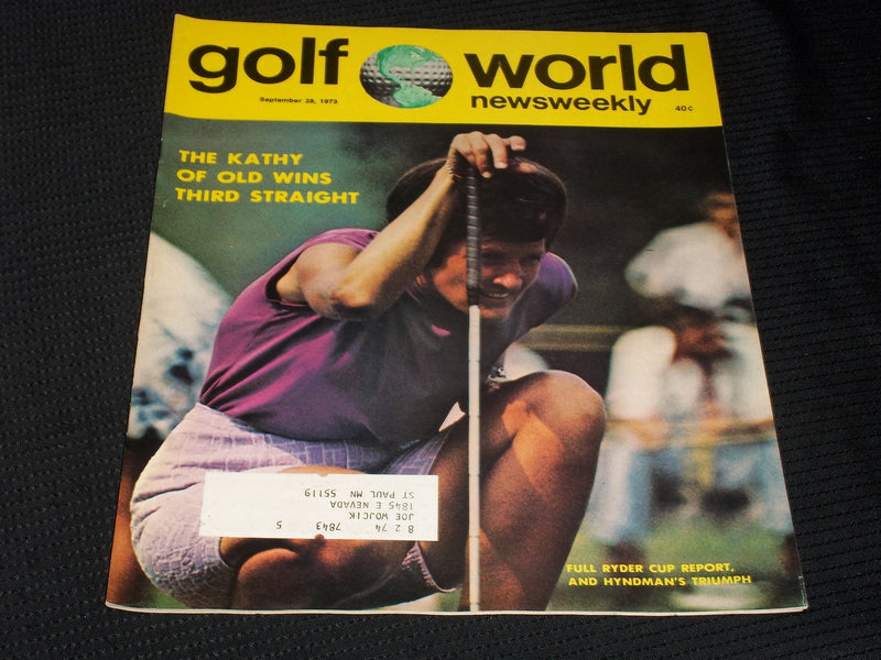 1973 SEPTEMBER 28 GOLF WORLD NEWSWEEKLY MAGAZINE - KATHY HYNDMAN - E 6142