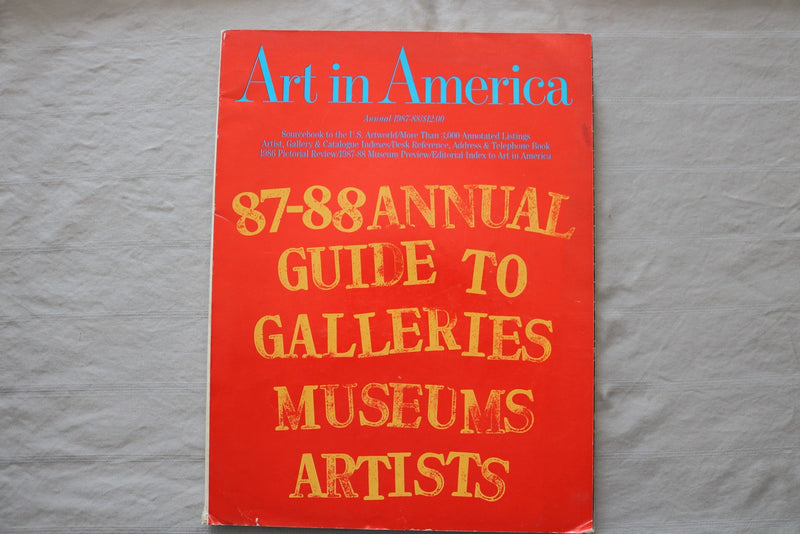 1987-88 ANNUAL ART IN AMERICA MAGAZINE - GUIDE TO GALLERIES COVER - E 26747