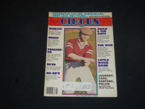 1982 JANUARY 31 CIRCUS MAGAZINE - PHIL COLLINS COVER - PHOTOS - SP 7618