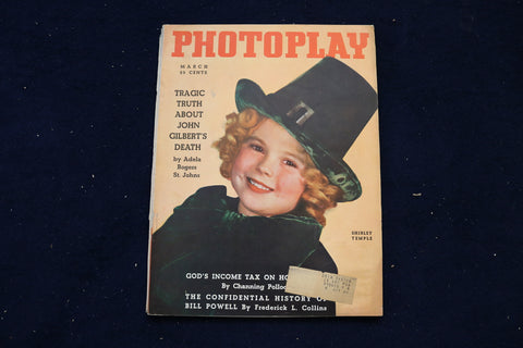 1936 MARCH PHOTOPLAY MAGAZINE - SHIRLEY TEMPLE COVER - E 17887