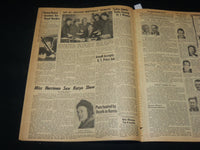 1952 FEBRUARY 8 NEW YORK DAILY NEWS - DRY-EYED QUEEN GOES TO WORK - NP 5403