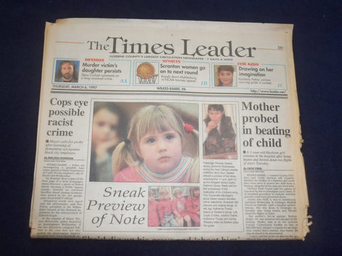 1997 MARCH 6 WILKES-BARRE TIMES LEADER - MOTHER PROBED IN CHILD BEATING- NP 8179