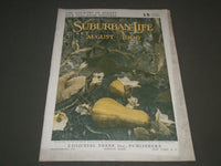 1906 AUGUST SUBURBAN LIFE THE COUNTRYSIDE MAGAZINE - GREAT COVER & ADS - SP 9515
