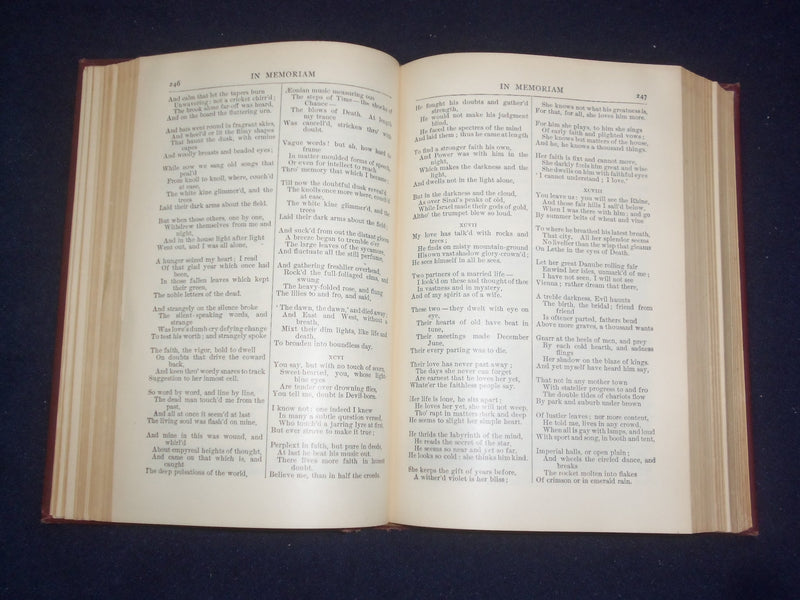 1899 ALFRED LORD TENNYSON - POETIC AND DRAMATIC WORKS HARDCOVER BOOK - KD 9169