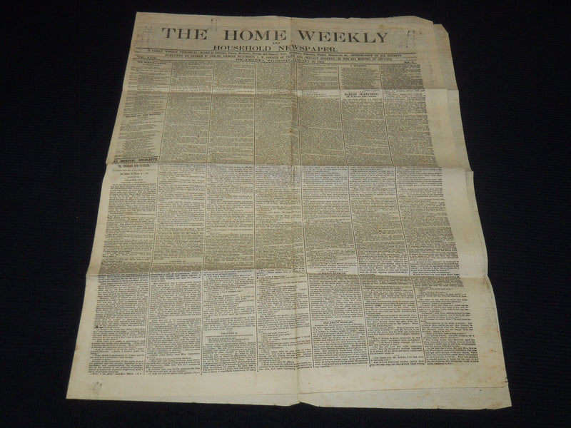 1865 JANUARY 18 THE HOME WEEKLY NEWSPAPER - CIVIL WAR COVERAGE - NP 8992